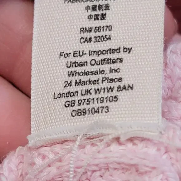 Free People Too Good Sweater Mock Neck Baby Pink Ribbed Cotton Size Medium - Picture 6 of 8